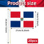 20 Banderas República Dominicana 5x8pulg Madera Lanza Dorada
