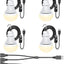 4 Bombillas USB LED con cable 2.5m para camping coche garaje