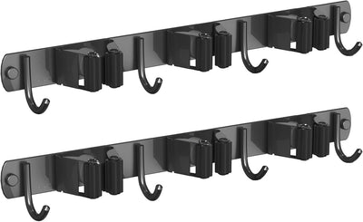 2 Soportes pared trapeador escoba antiderrap cocina garaje