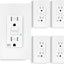 5 Tomas GFCI 15A Autocomprobación LED Resistente UL Blanco