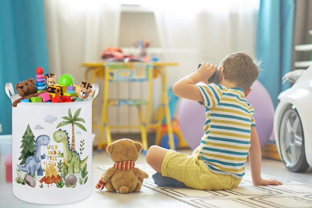 Cesta plegable dinosaurio para juguetes hogar oficina