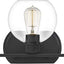 Lámpara baño 3 luces 100W color negro mate