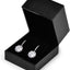 Caja regalo pendientes negros terciopelo 6x6.5x5.2cm