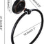 Anillo toalla bronce negro para toallero baño