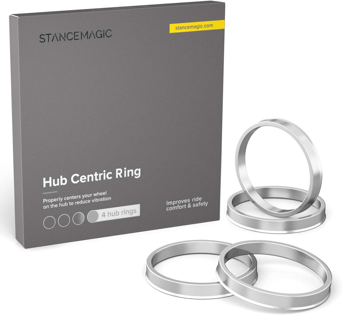 Anillos espaciadores aluminio plateado Subaru Honda