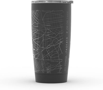 Vaso térmico acero inox grabado mapa Nueva York 20oz negro
