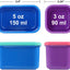 Set 4 Contenedores Alimentos 3oz y 5oz Tapas A prueba