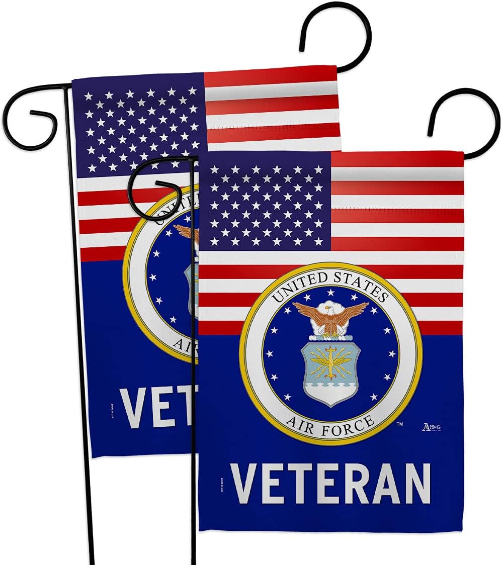 Bandera jardín veteranos Fuerza Aérea USA set 2