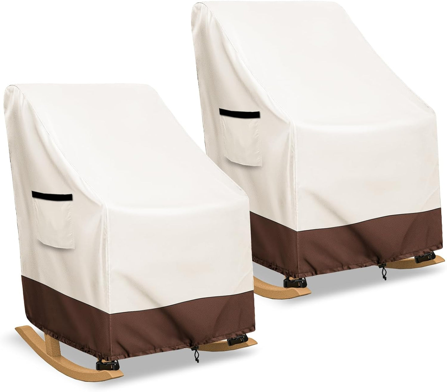 2 Fundas Mecedora 600d Impermeables para Patio 27x34x45