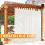Cortina exterior patio pestaña adhesiva impermeable