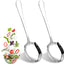 Set 2 cucharas servir acero inox 8.66pulg para fiestas