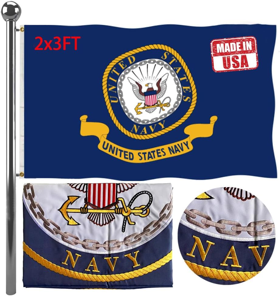 Bandera Marina EE.UU. 2x3ft doble cara 340D