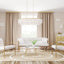Candelabro rectangular dorado 42pulg 5 luces sala comedor