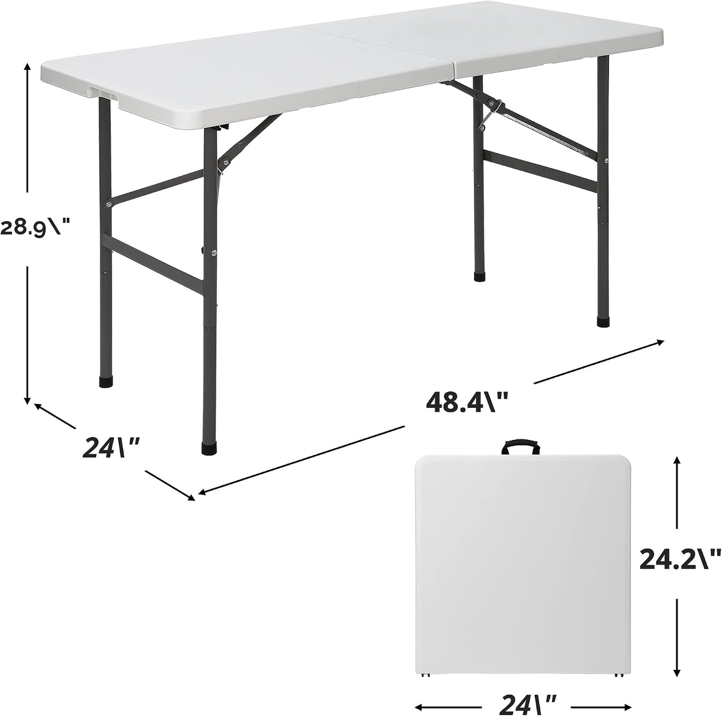 Mesa plegable plástico 4ft para picnic fiestas camping