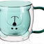 Taza de oso aislada té café con asa regalo mujer