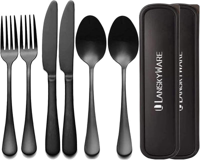 Set cubiertos acero inox 2 tenedores 2 cucharas 2 cuchillos