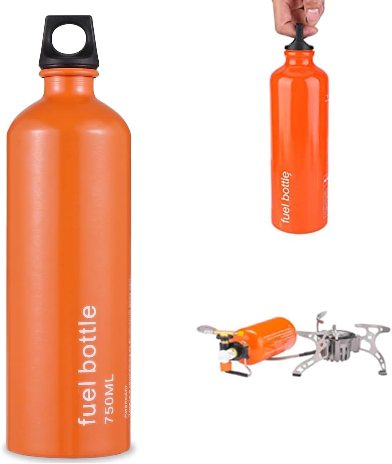 Botella combustible aluminio 750ml uso al aire libre