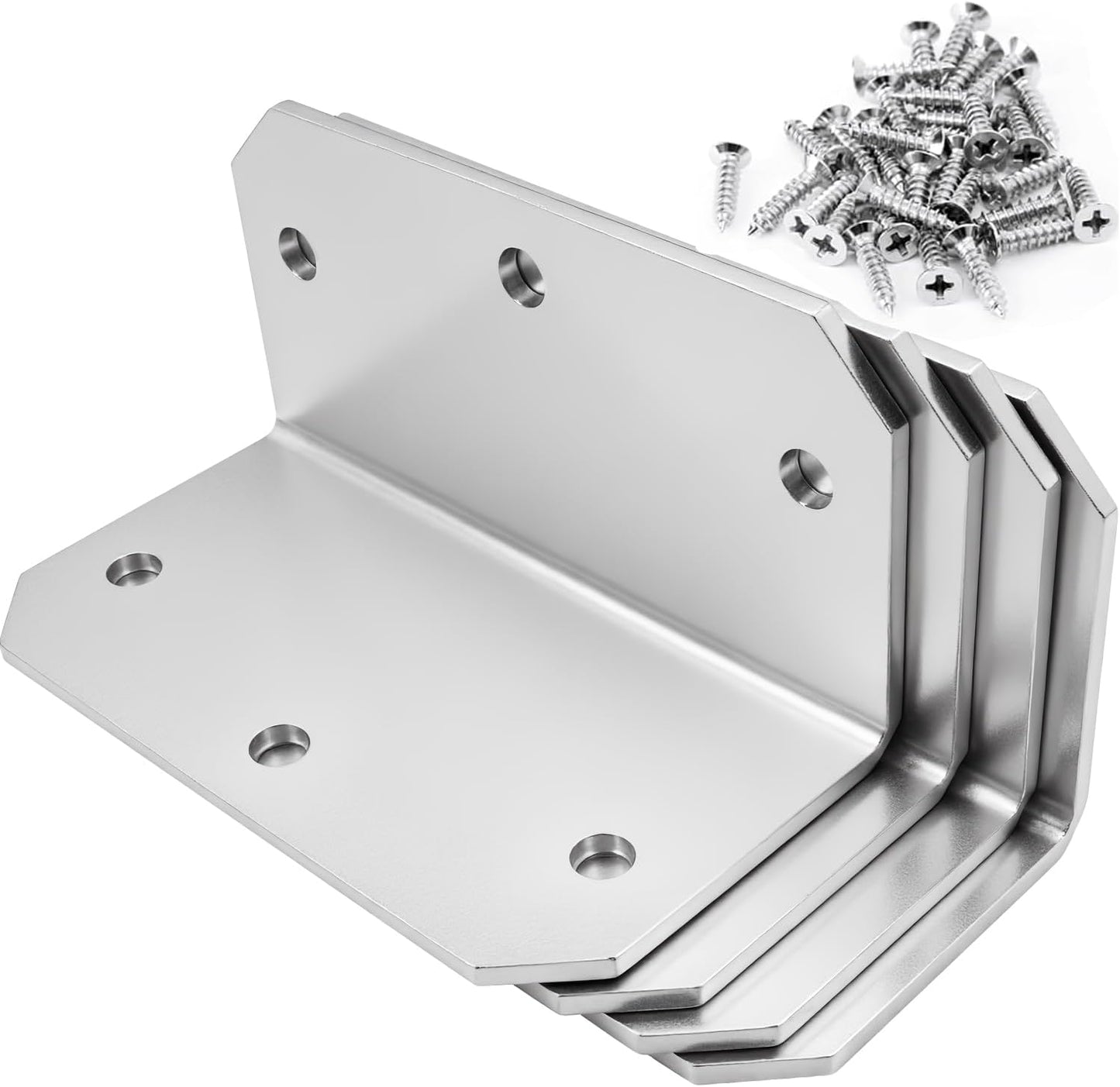 Soportes esquina L 4pulg para muebles estanteria