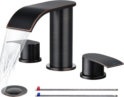 Grifo baño 8pulg bronce frotado con aceite tapón drenaje