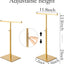 Soporte joyería acero inox altura ajustable dorado