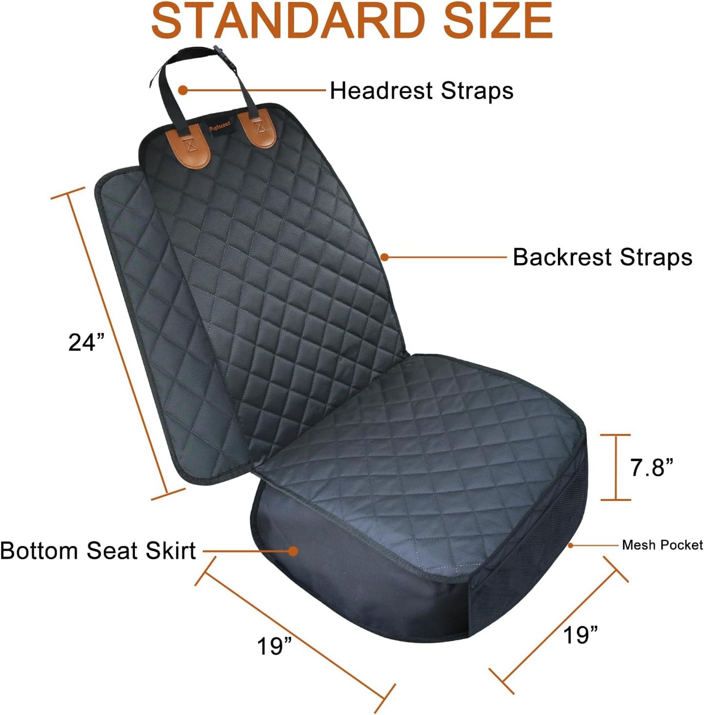 Funda asiento delantero coche para perros 2 Pzas