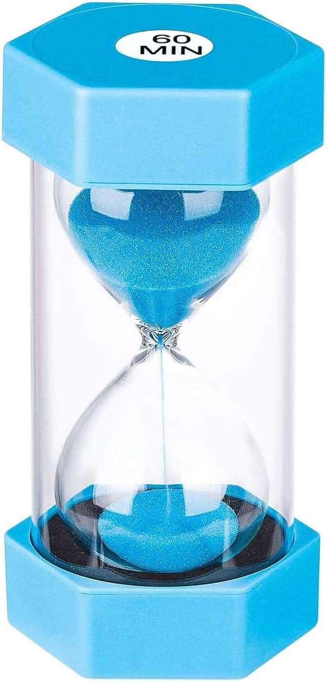 Reloj arena plástico 60 min gigante azul