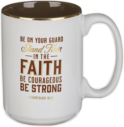 Taza Cerámica Grande con Escritura Inspiracional para Café y Té