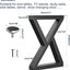Patas metal para mesa centro 36" negras resistentes set 2