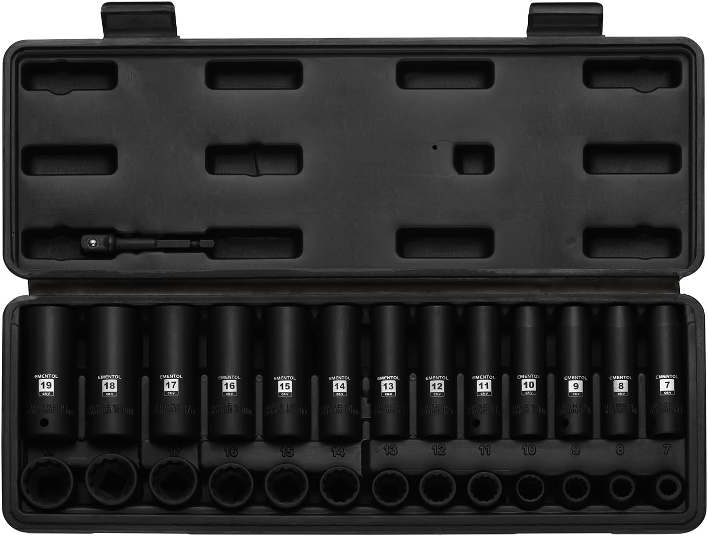 Set 27 Pzas Llaves Impacto 3/8 7-19mm