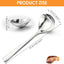 6 Cucharones Acero Inox 8.2pulg para Salsa Plateado