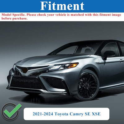Borde frontal negro brillante Toyota Camry 21-24 3 Pzas
