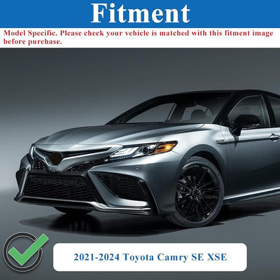 Borde frontal negro brillante Toyota Camry 21-24 3 Pzas