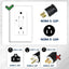 Cable extensión iluminado exterior 10pulg 15A 250V SJTW negro