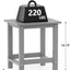 Mesa lateral para exteriores 16" resistente intemperie