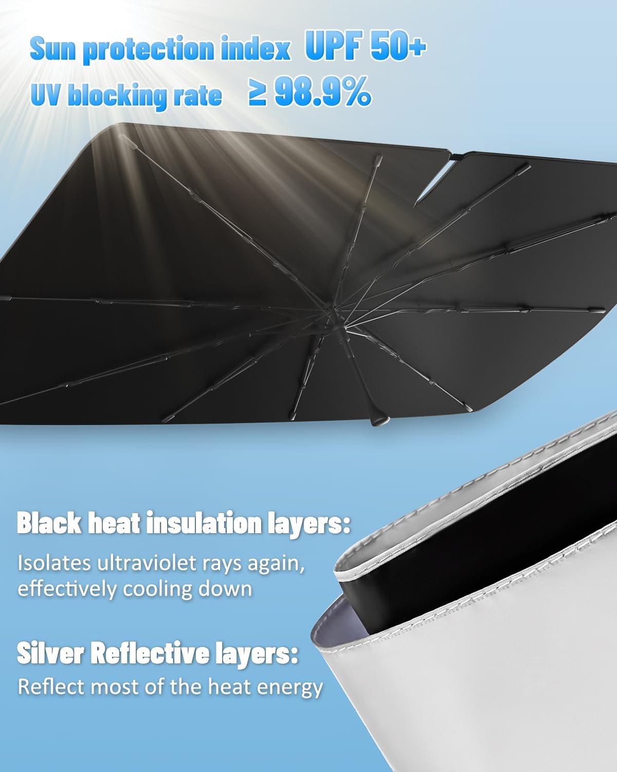 Sombrilla parasol plegable para Subaru Outback reflectante