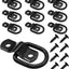 10 Anillos D Acero Negro 2400lb para Correas Amarre