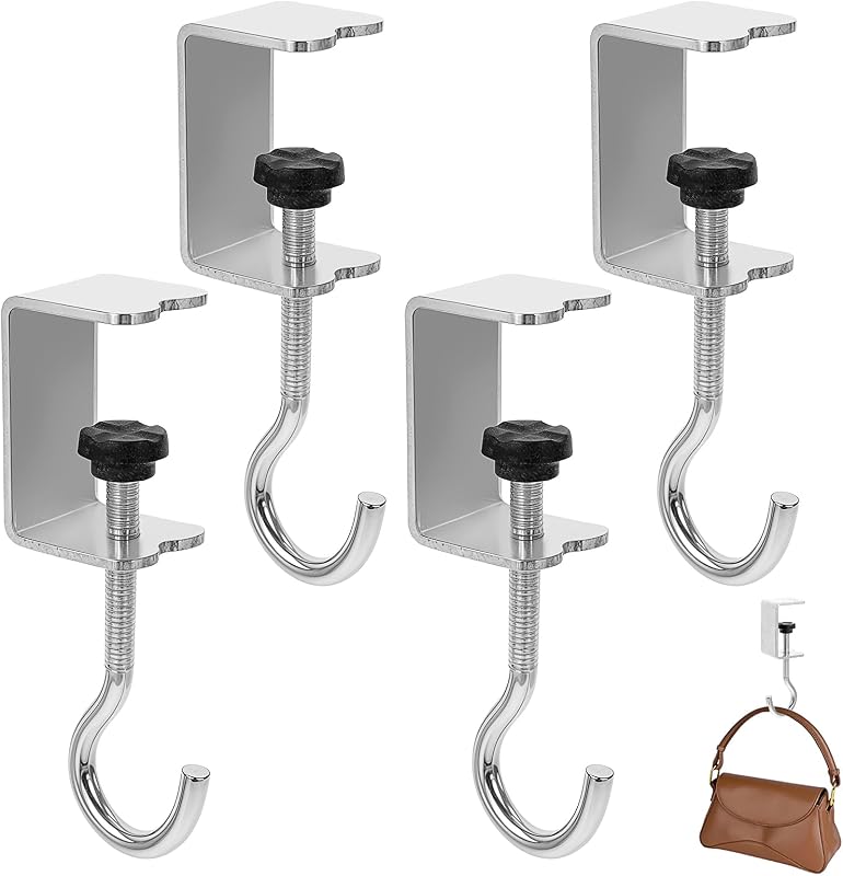 Ganchos escritorio ajustables para auriculares y cartera