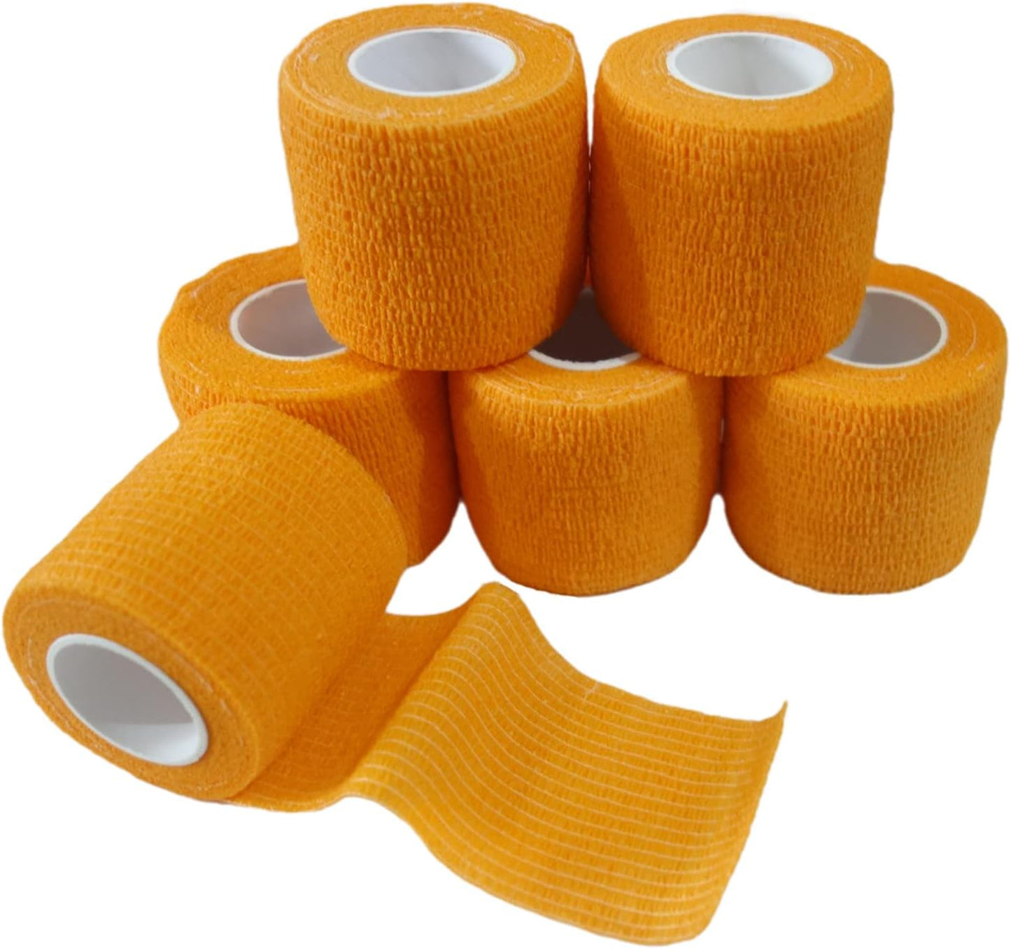6 Pzas Cinta Elástica Autoadhesiva 2pulg x5yd para Mascotas
