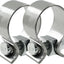 Abrazadera escape 1.75" acero inox 2 Pzas