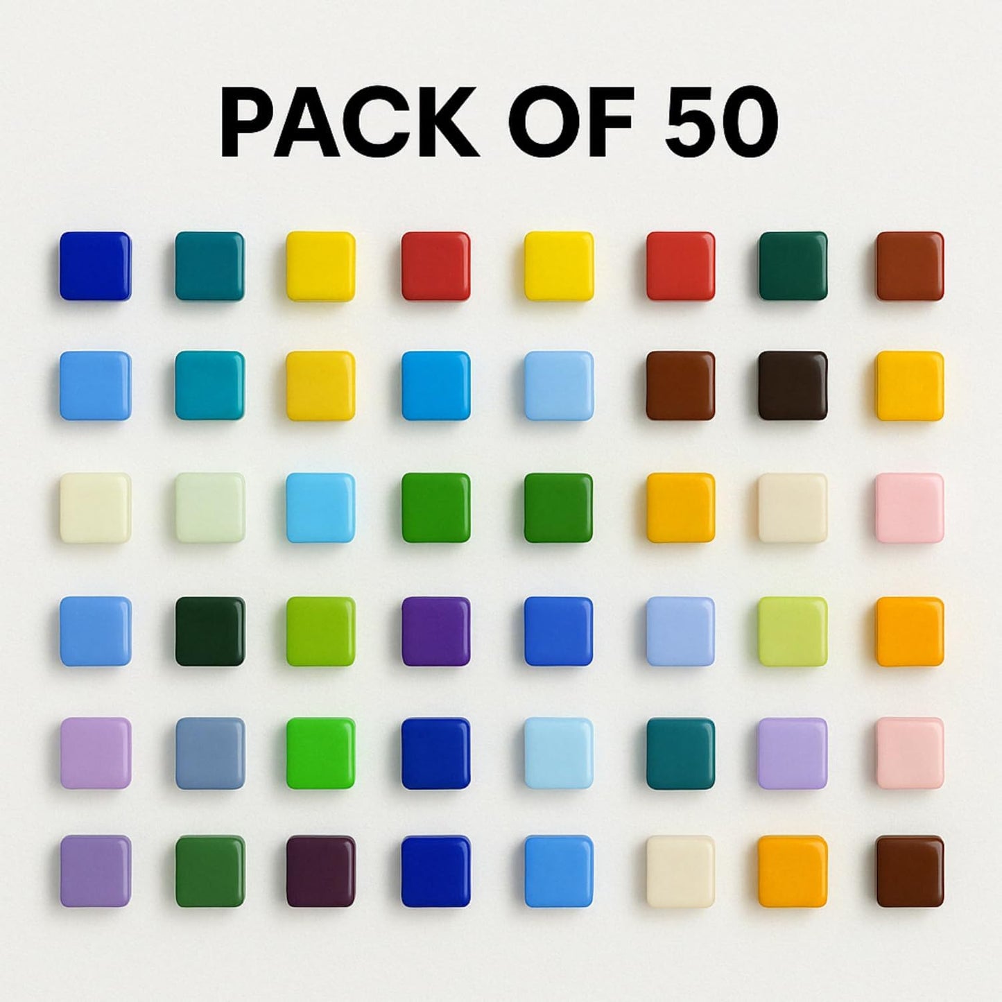 50 Imanes Vidrio para Nevera Decorativos Color Pizarra