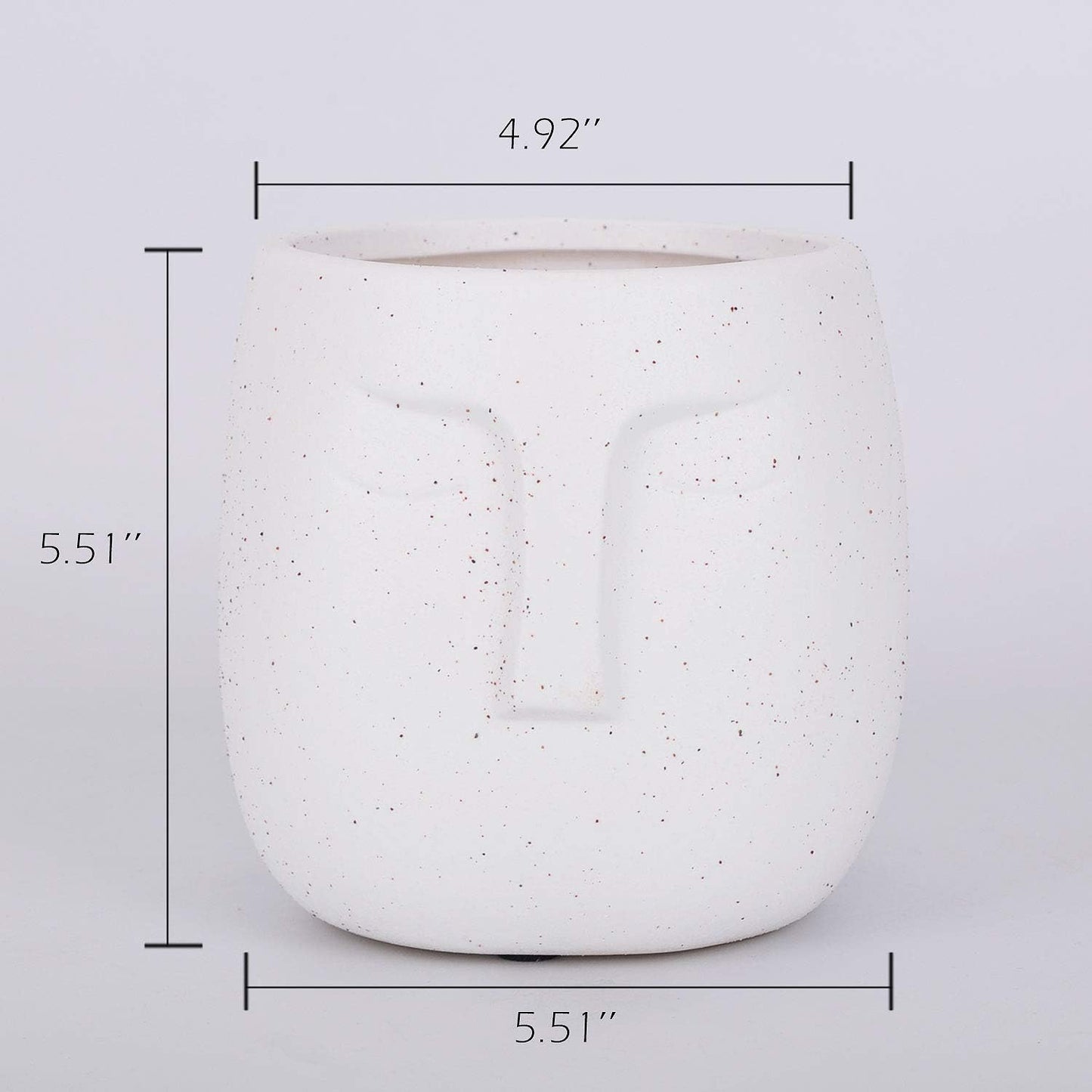 Maceta cerámica marrón 5.5" para plantas decoración hogar