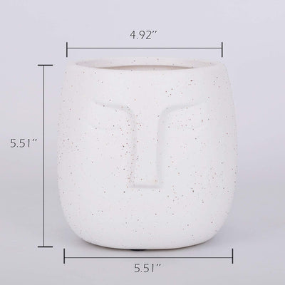 Maceta cerámica marrón 5.5" para plantas decoración hogar