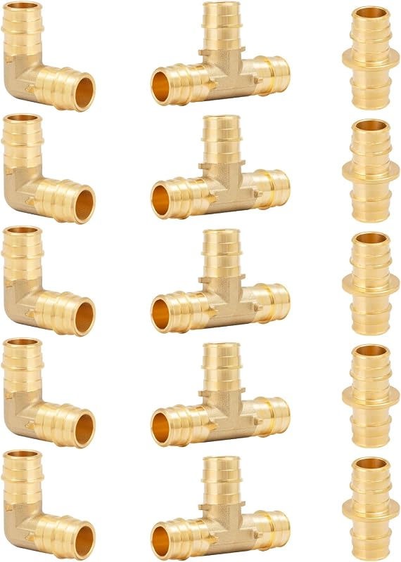 Pack 15 accesorios Pex A 3/4" 5 en T para tubos Pex-A