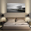 Pintura pared gris moderna minimalista blanco y negro