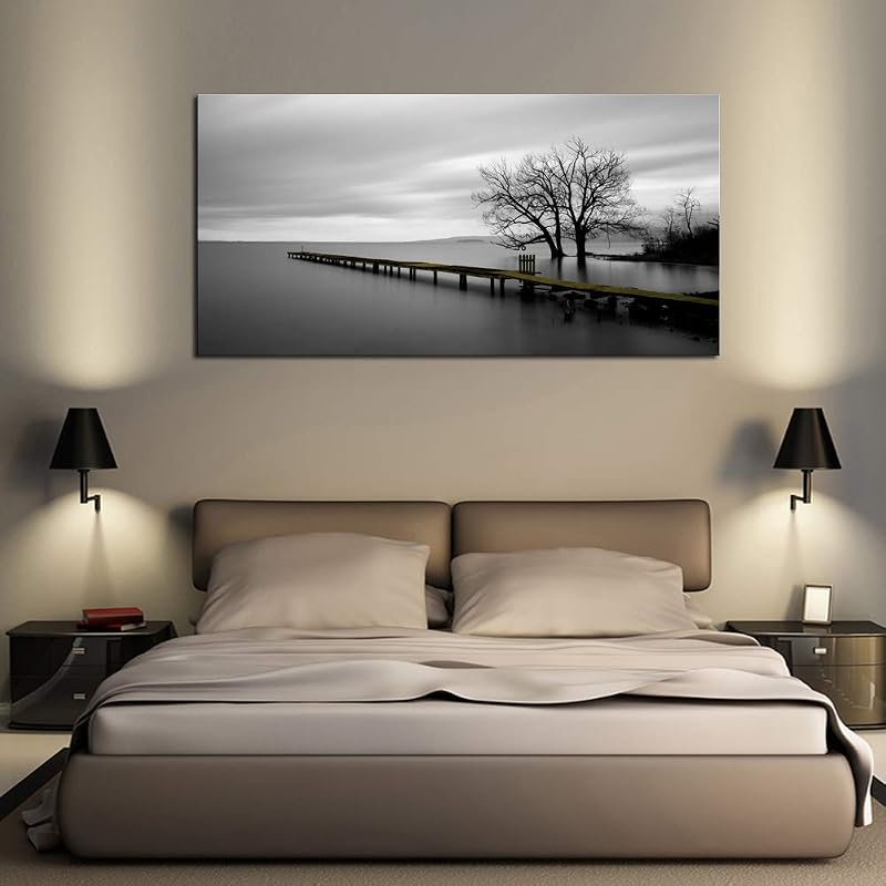 Pintura pared gris moderna minimalista blanco y negro