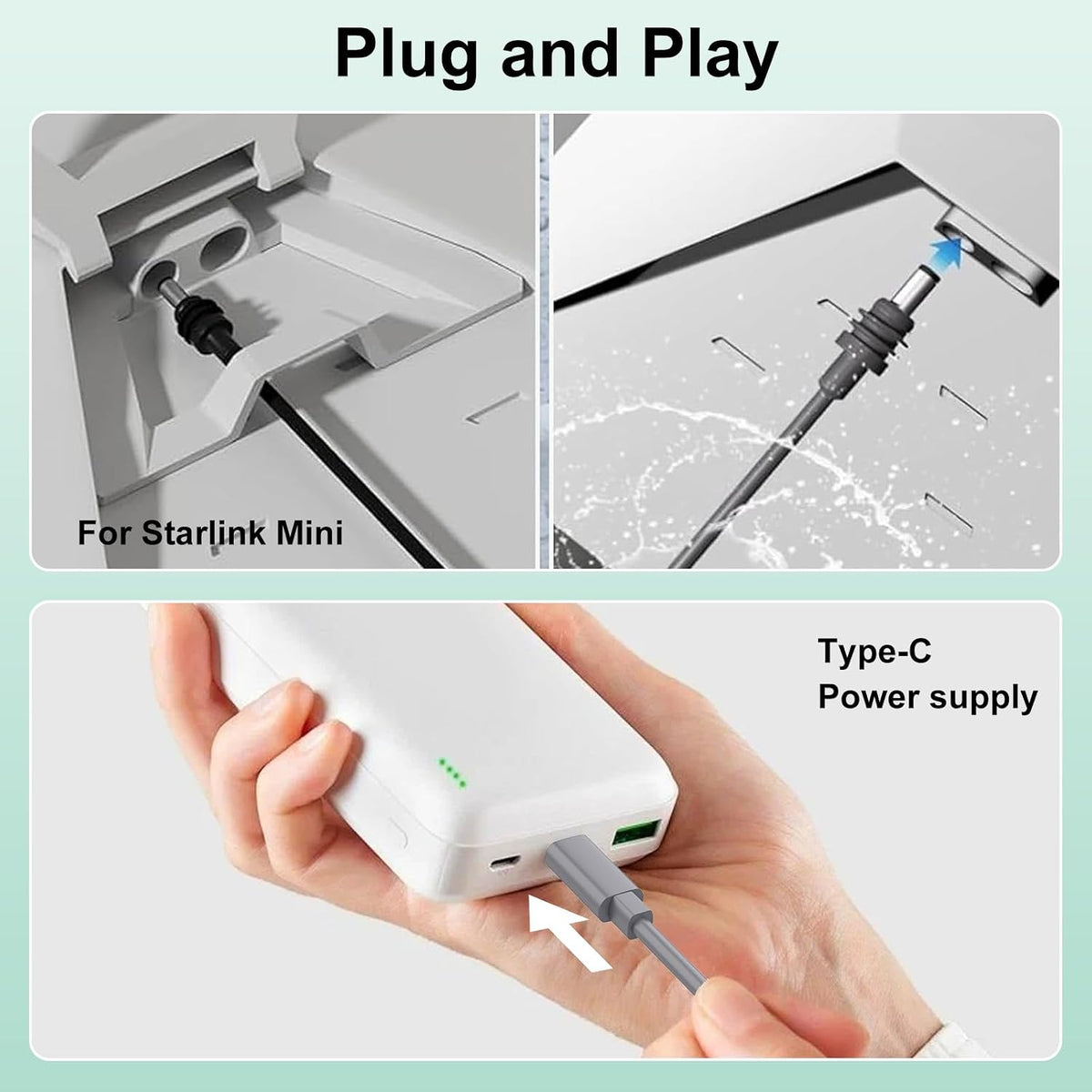 Cable Power para Dispositivos Starlink Mini