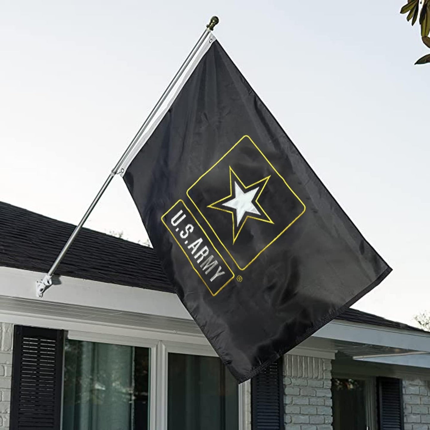 Bandera militar EE.UU. negra 3x5 doble cara resistente