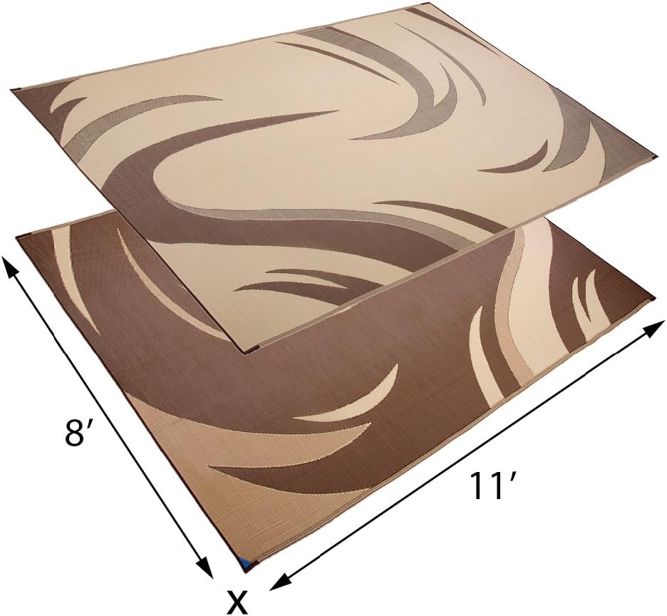 Alfombrilla reversible para patio al aire libre