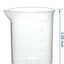 6 Vasos Plástico Lab 3.4oz Transparentes con Escala Boquilla