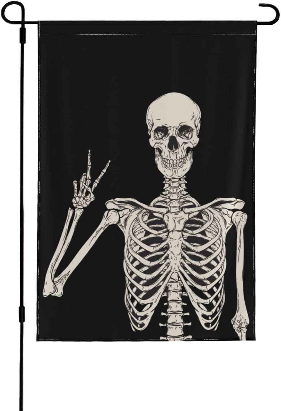 Bandera calavera doble cara 12x18" jardín exterior